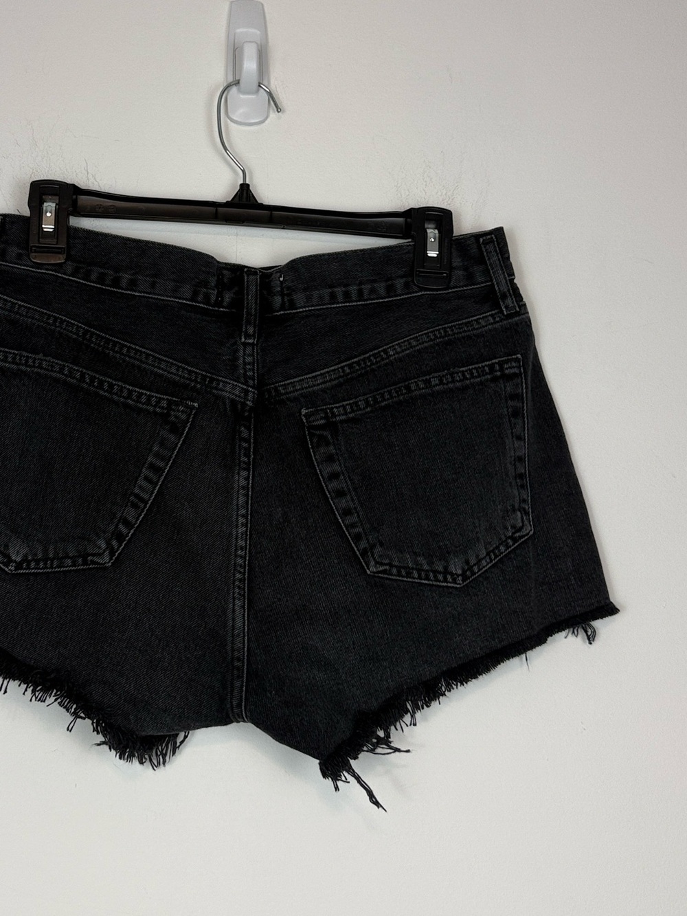 AGOLDE Black Buttonfly Parker Denim/Jean Shorts. Size 27. - Picture 9 of 12